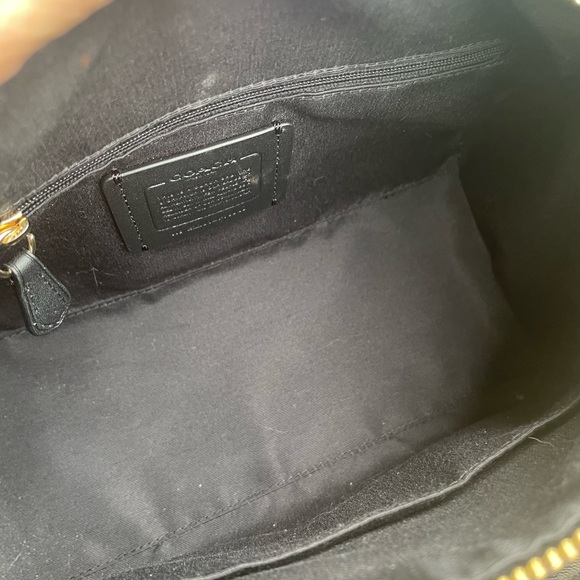 Coach Black Medium Rowen with Gold Accents - Picture 7 of 7